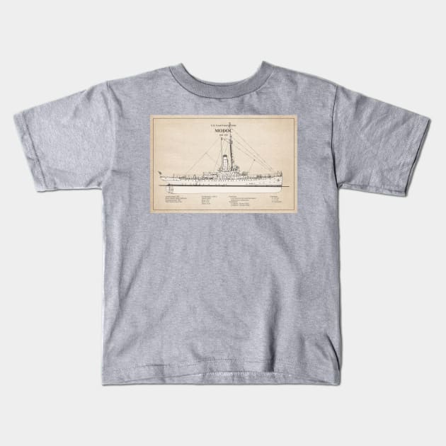 Modoc wpg-46 United States Coast Guard Cutter - SBD Kids T-Shirt by SPJE Illustration Photography